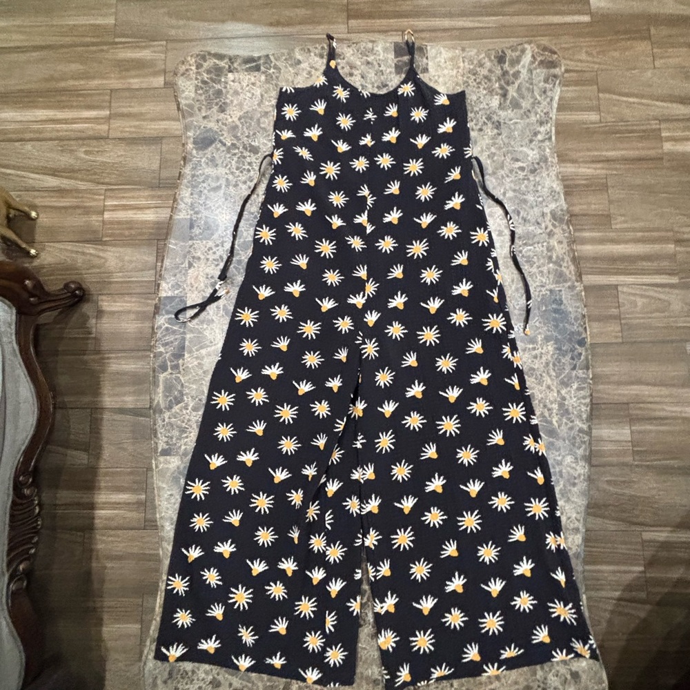 Floral Black Jumpsuit
